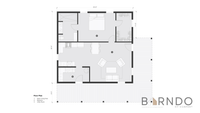 This image shows the first floor of a barndominium plan.