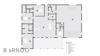 This image shows the first floor of a barndominium plan.