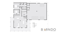 This image shows the first floor of a barndominium plan.