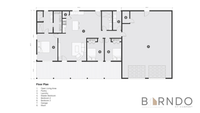 This image shows the first floor of a barndominium plan.