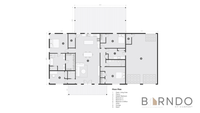 This image shows the first floor of a barndominium plan.