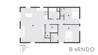 This image shows the first floor of a barndominium plan.