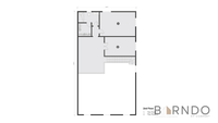 This image shows the second floor of a barndominium plan.