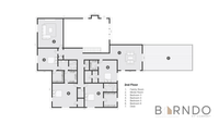 This image shows the second floor of a barndominium plan.