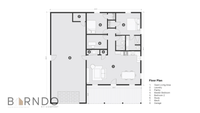 This image shows the first floor of a barndominium plan.