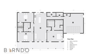 This image shows the first floor of a barndominium plan.