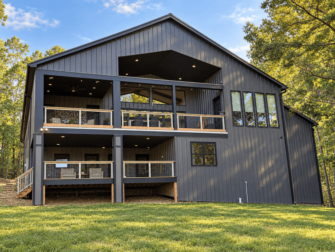A barndominium built by a Barndo Kit Co customer