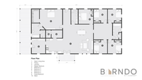 This image shows the first floor of a barndominium plan.