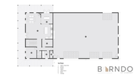 This image shows the first floor of a barndominium plan.